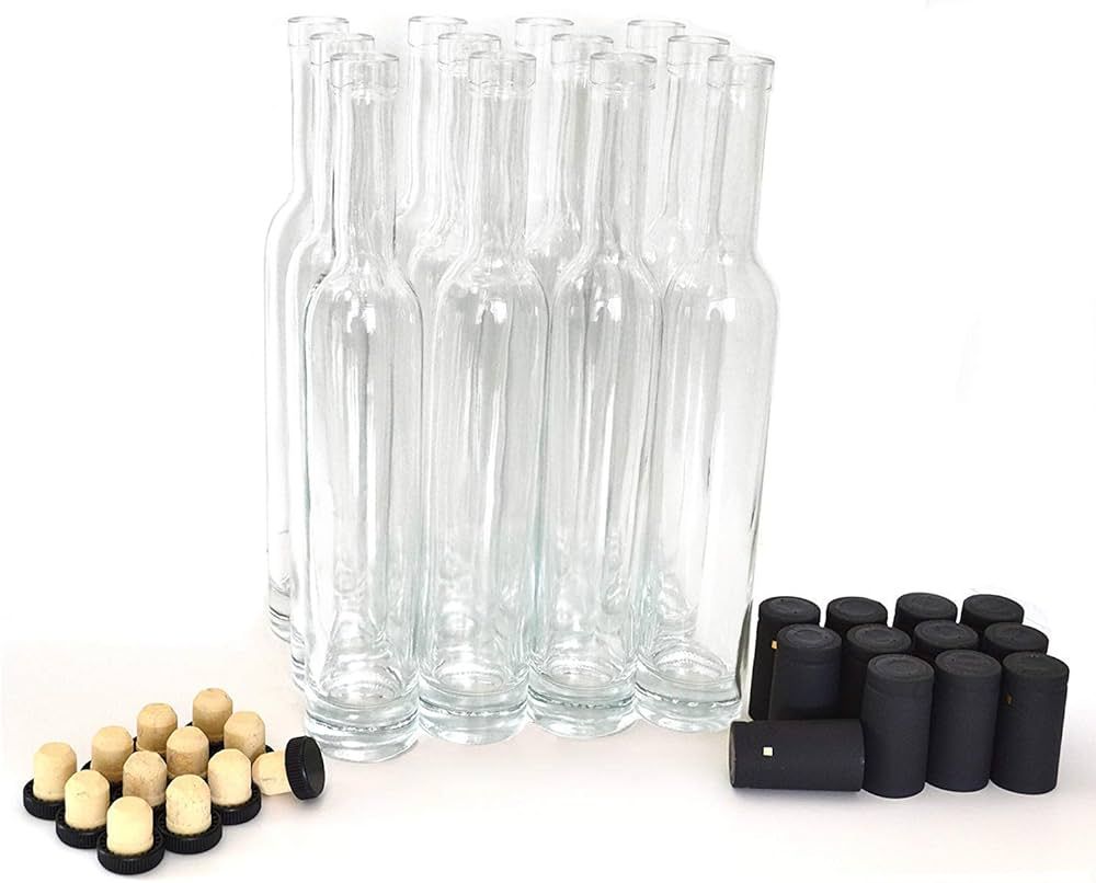 nicebottles Bellissima Bottles, 375ml, Extra Clear, Thick Bottom - Case of 12 | Amazon (US)