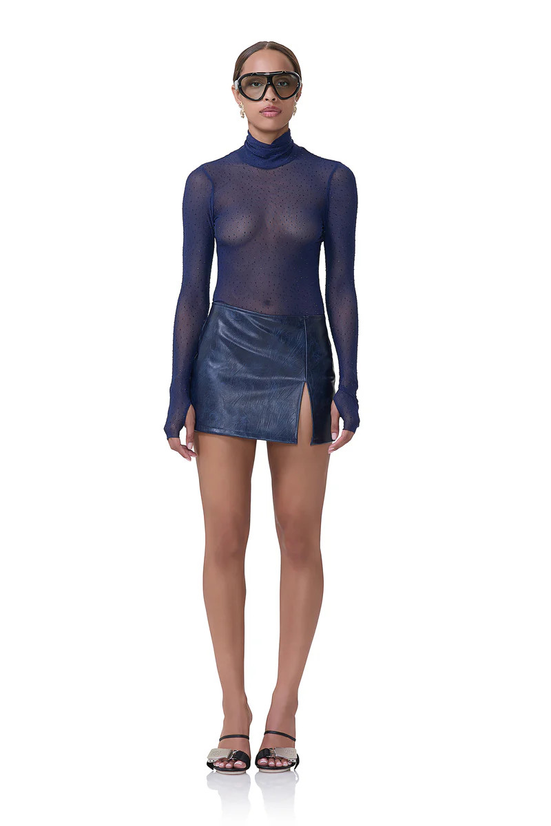 Zadie Rhinestone Top - Bright Navy | ShopAFRM