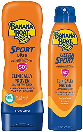 Banana Boat Ultra Sport Reef Friendly Sunscreen Twin Pack with 8oz Sunscreen Lotion and 6oz Sunscree | Amazon (US)