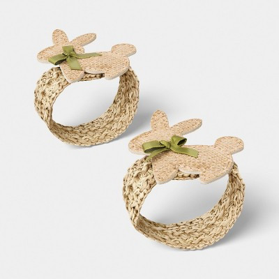 Easter 2pk Woven Bunny Napkin Rings - Threshold™ | Target