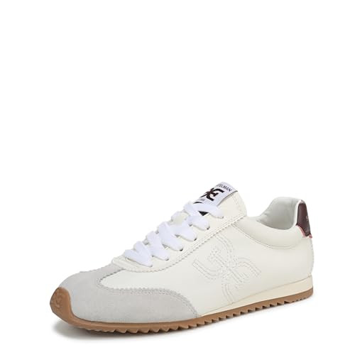 Sam Edelman Women's Isella Sneaker, Optic White/Plum Wine, 8.5 | Amazon (US)