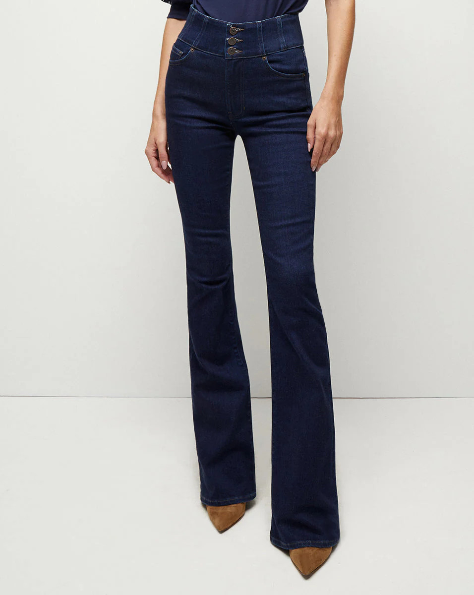 Beverly Skinny-Flare Jean | Corset Waist | Veronica Beard