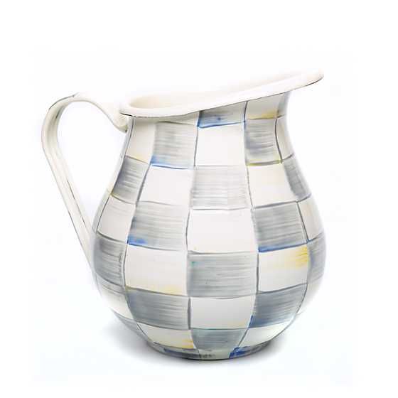 Sterling Check Enamel Pitcher | MacKenzie-Childs