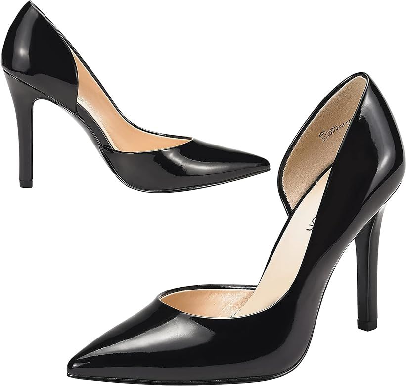 JENN ARDOR Women's Pumps High Heels for Women Slip-on Dress Pump Pointed Toe Fall Heel Classic Fa... | Amazon (US)