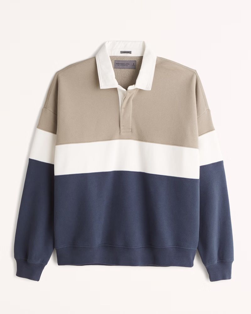 Men's Essential Rugby Polo Sweatshirt | Men's Tops | Abercrombie.com | Abercrombie & Fitch (US)