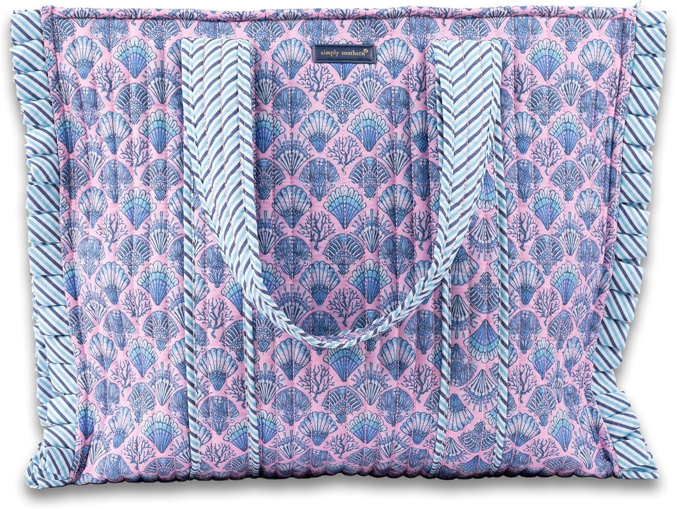 Simply Southern Quilted Lightweight Tote Bag, Patterned Fabric Dual Handles | Amazon (US)