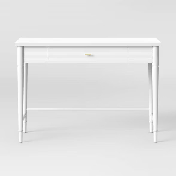 Cambridge Wood Writing Desk with Drawers White - Threshold™ | Target