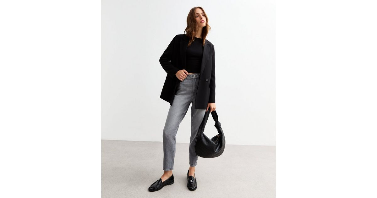 Grey High Waist Tori Mom Jeans | New Look | New Look (UK)