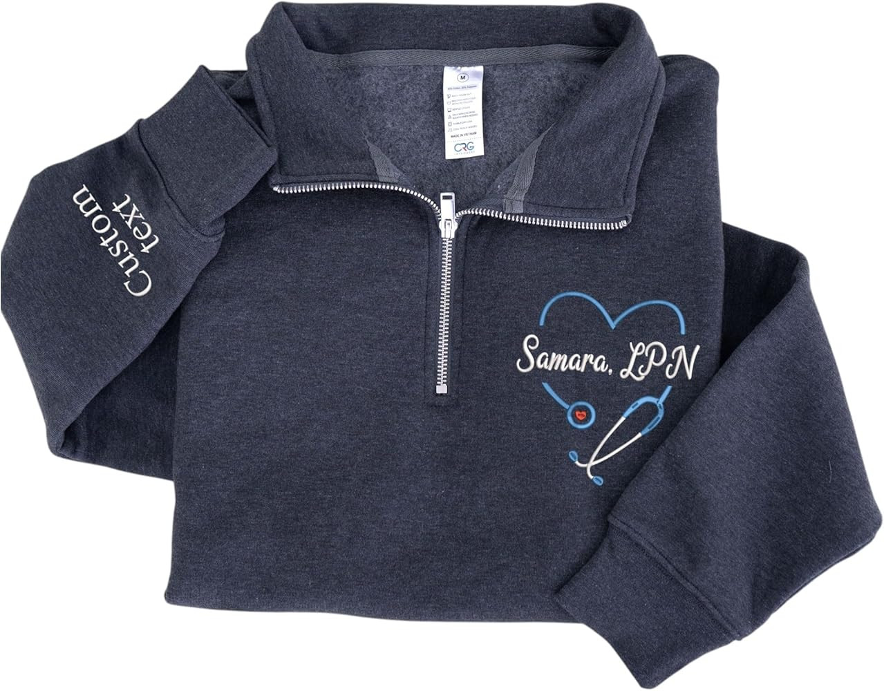 Chillever Personalized Embroidered Nurse Sweatshirt, Embroidery Nurse Quarter Zip Sweatshirt, Nur... | Amazon (US)