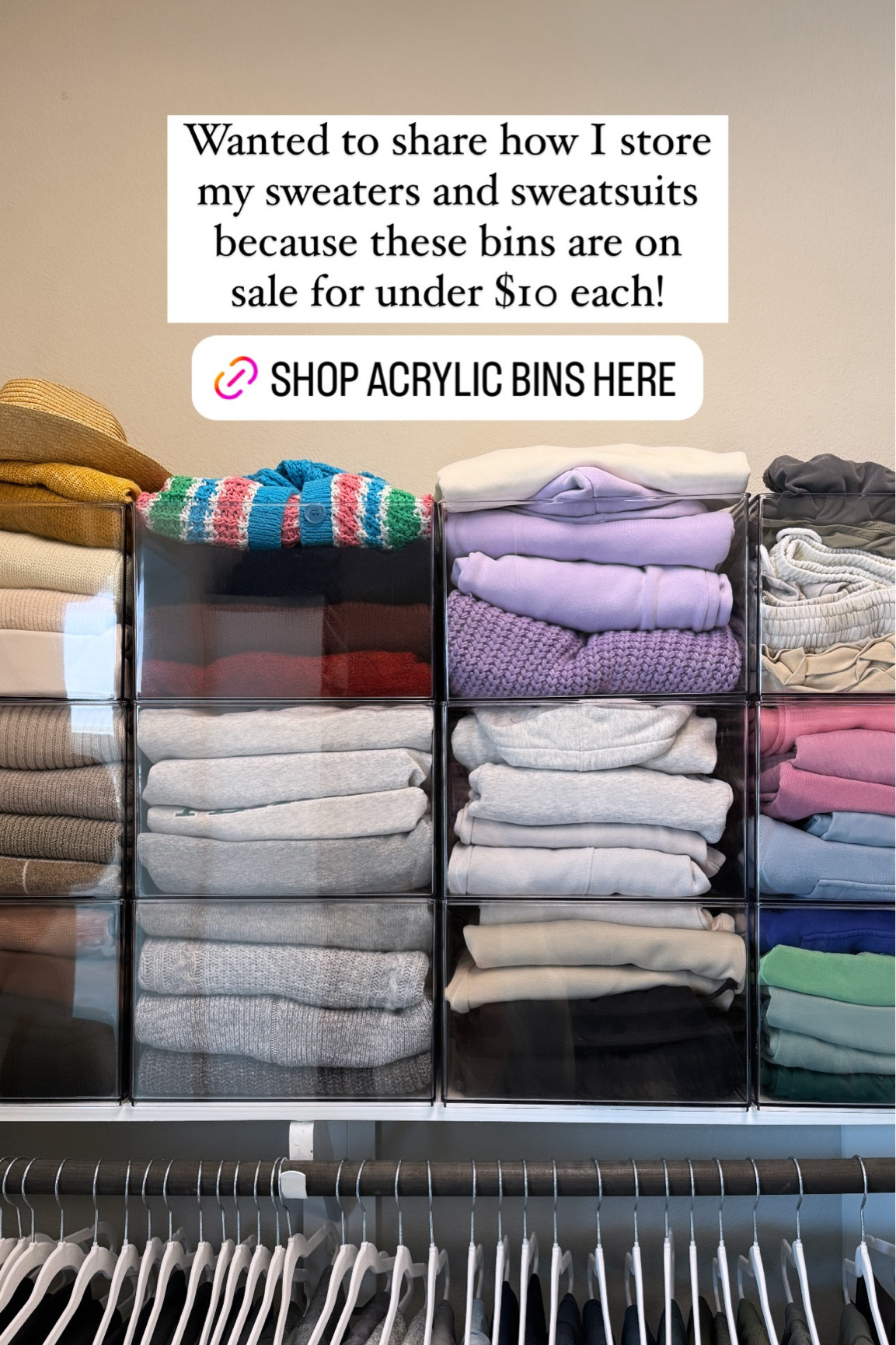 Target home organization, sweater organization, closet storage, closet organizing, acrylic bins, target bins, target home

#LTKhome #LTKfindsunder50 #LTKsalealert