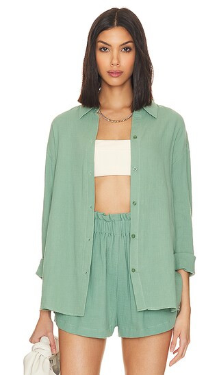 Tempe Beach Shirt in Olive Green | Revolve Clothing (Global)