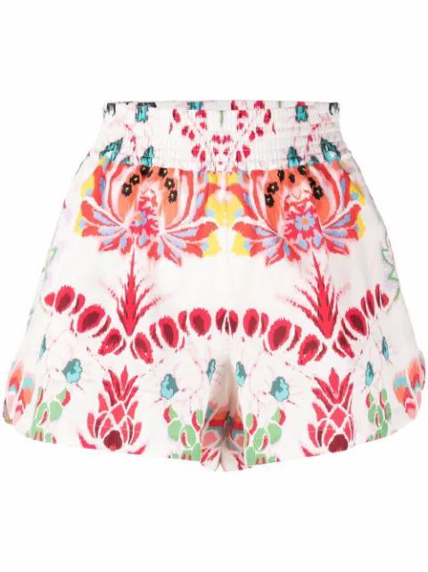 floral-print flared shorts | Farfetch (US)