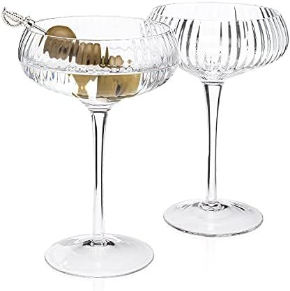 El Morocco 1940s-Era Crystal Cocktail Coupe, 2-Piece Set (Gift Box Collection) | Amazon (US)
