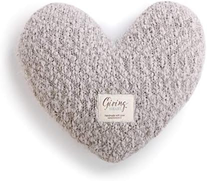 DEMDACO Taupe Grey Soft Heart Shaped 10 x 11 inch Plush Polyester Decorative Throw Giving Pillow,... | Amazon (US)