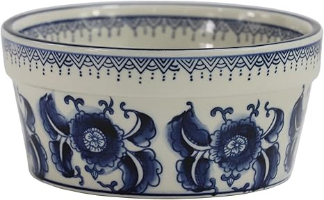 Handpainted Blue & White Vintage Porcelaine Dog Bowls, Anti-Slip Heavy Ceramic Dog Pets Feeding F... | Amazon (US)