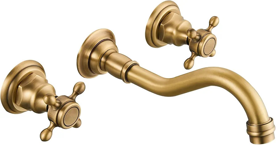 Airuida Wall Mount Bathroom Faucet Widespread Wall Mounted Bathroom Sink Faucet 360 Swivel Spout ... | Amazon (US)