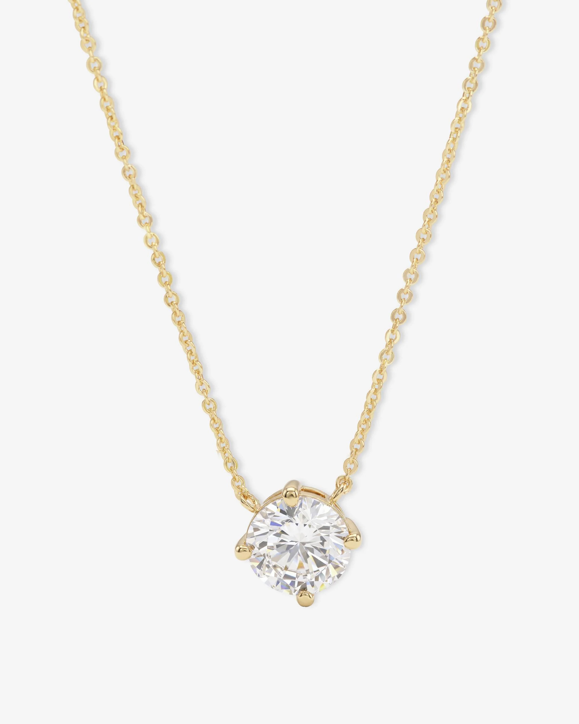 The Monarch Round Cut Necklace | Elegant Gold Pendant | Melinda Maria Jewelry