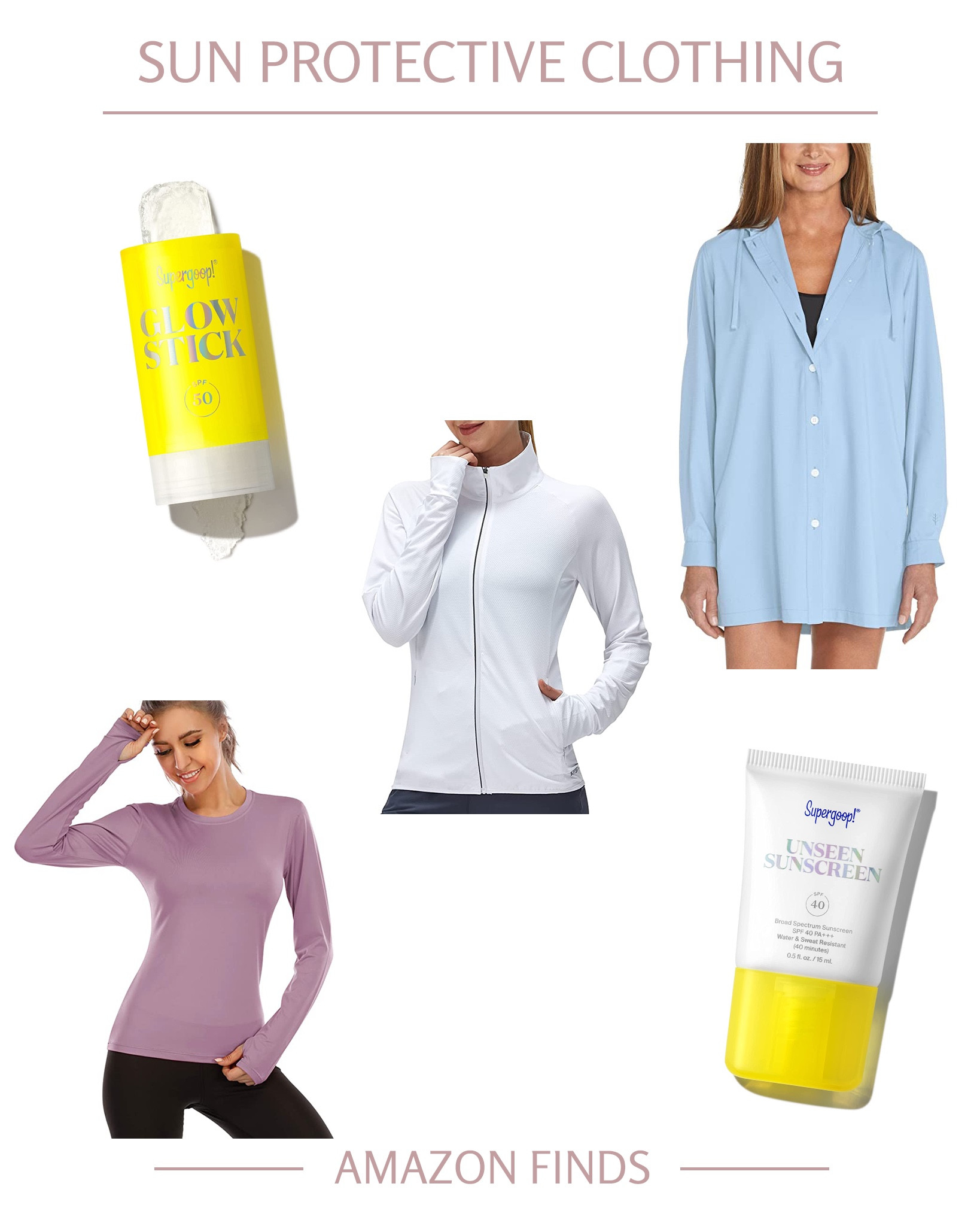 Here are a few of my favorite sun protective clothing and sunscreen finds on Amazon. #sunptotection #lupus #sunscreen

#LTKSeasonal #LTKstyletip #LTKfit