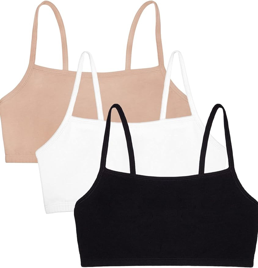 Fruit of the Loom Women's Spaghetti Strap Cotton Sports Bra - All-Day Comfort | Amazon (US)