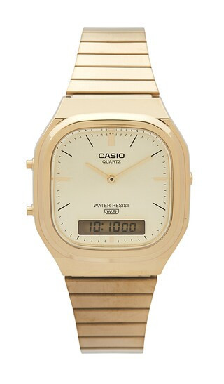 Casio AQ240 Series Watch in Metallic Gold. | Revolve Clothing (Global)