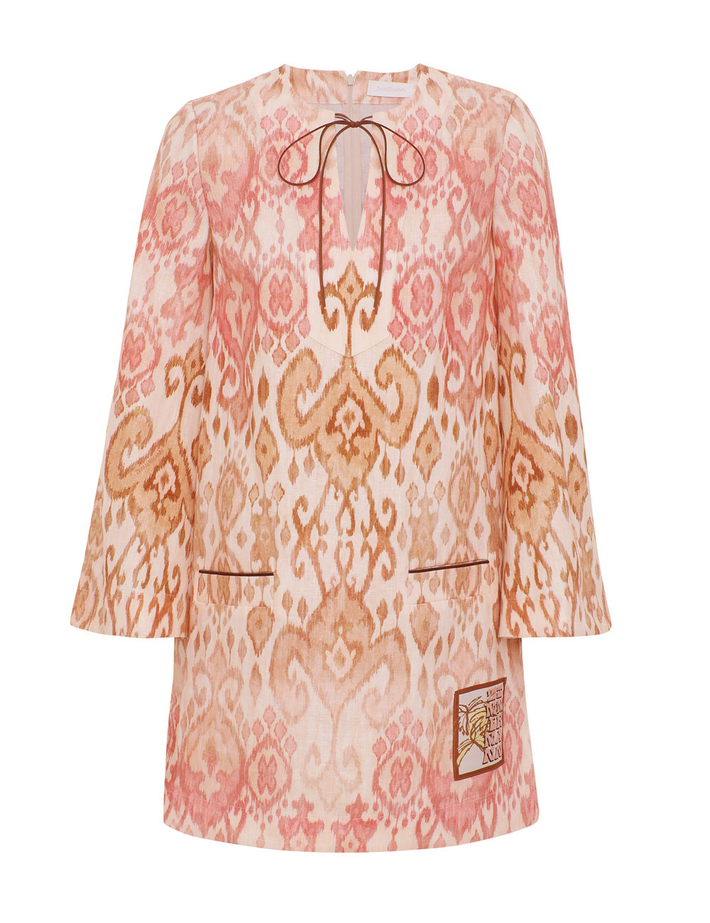 ZIMMERMANN Aster Shift Mini Dress Pink Ikat Size 0P | ZIMMERMANN (US, CA, EU, MENA)
