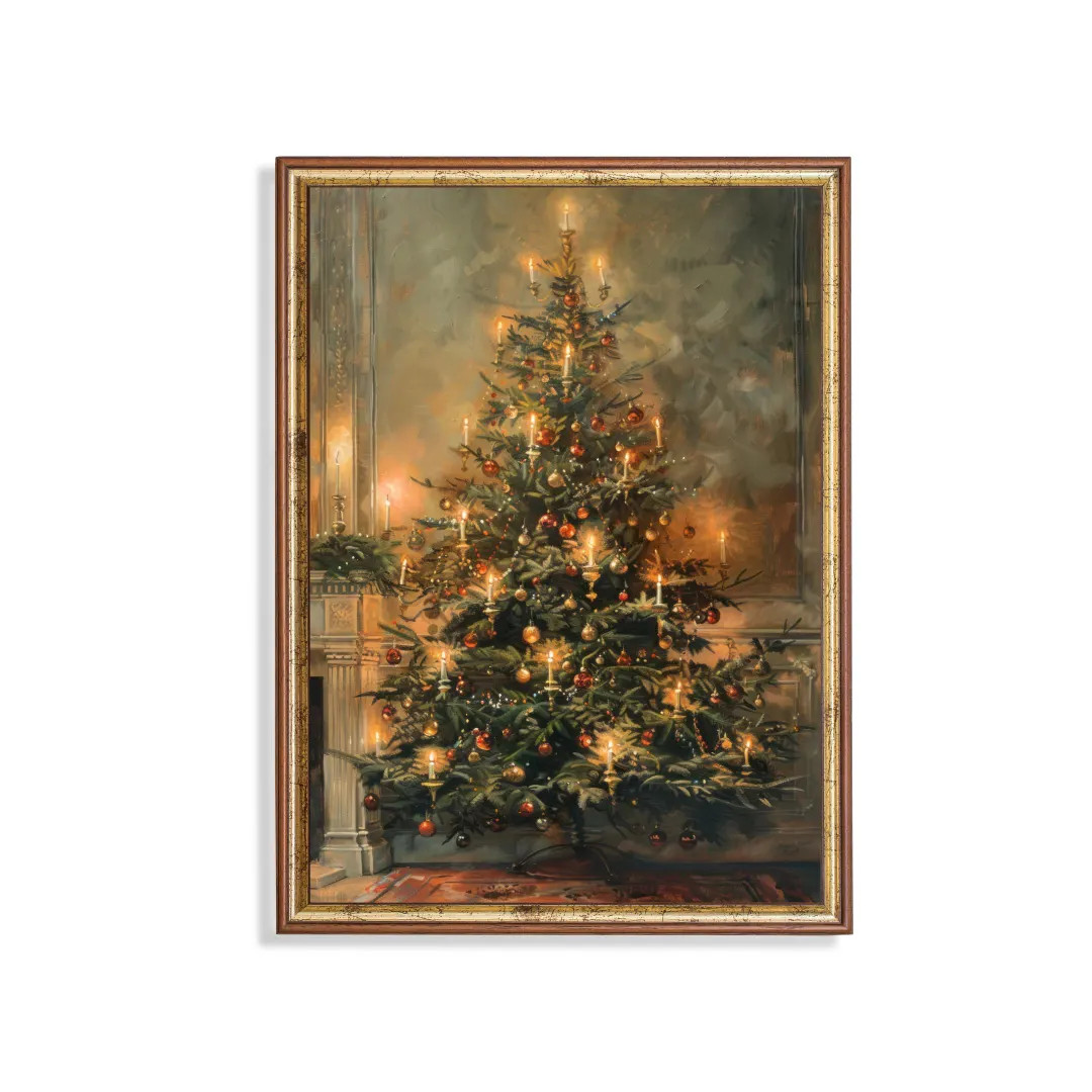 Christmas Tree Painting: Holiday Celebrations Art Print - Etsy | Etsy (US)