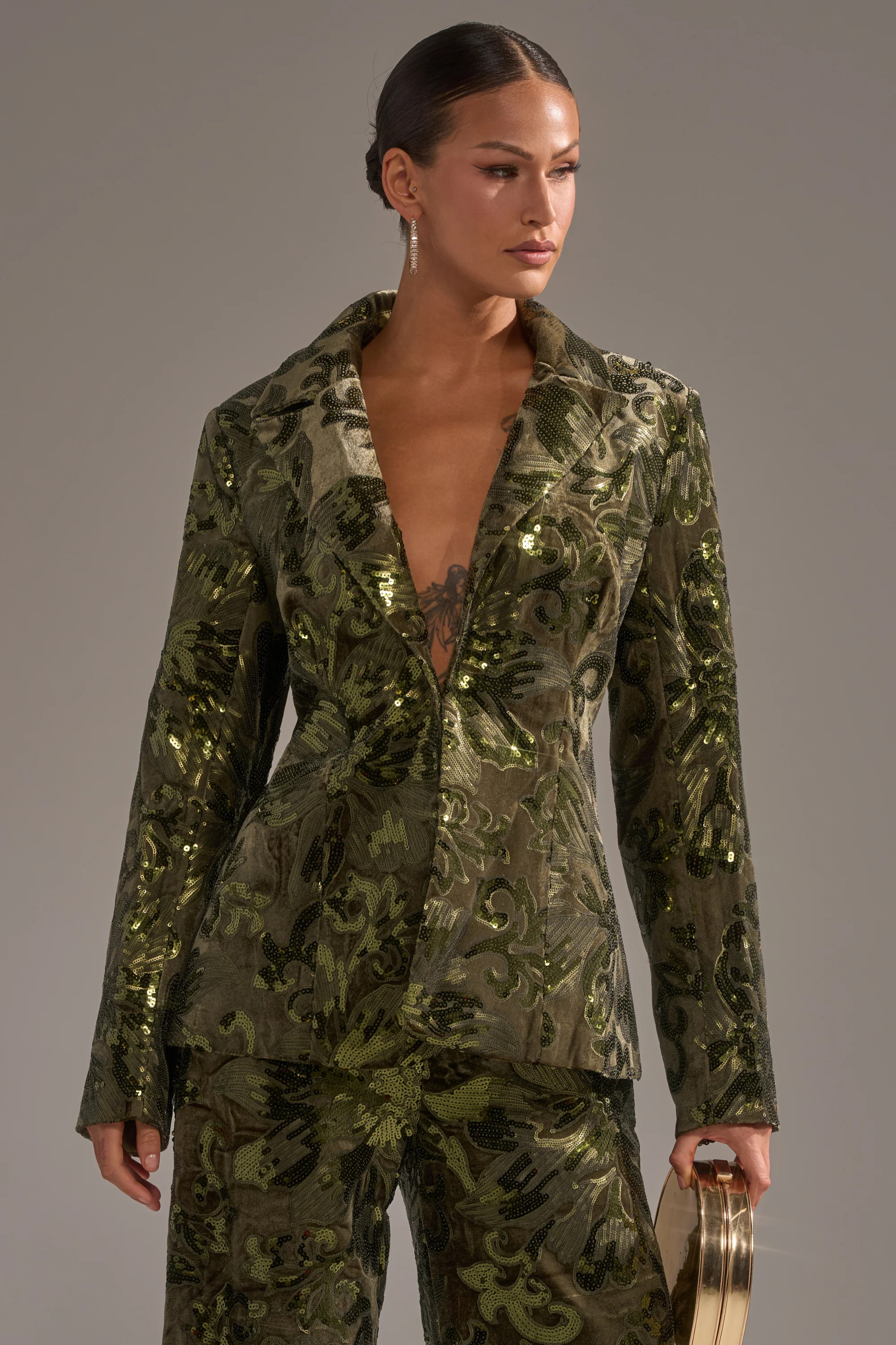 AURORA SEQUIN VELVET BLAZER | AKIRA