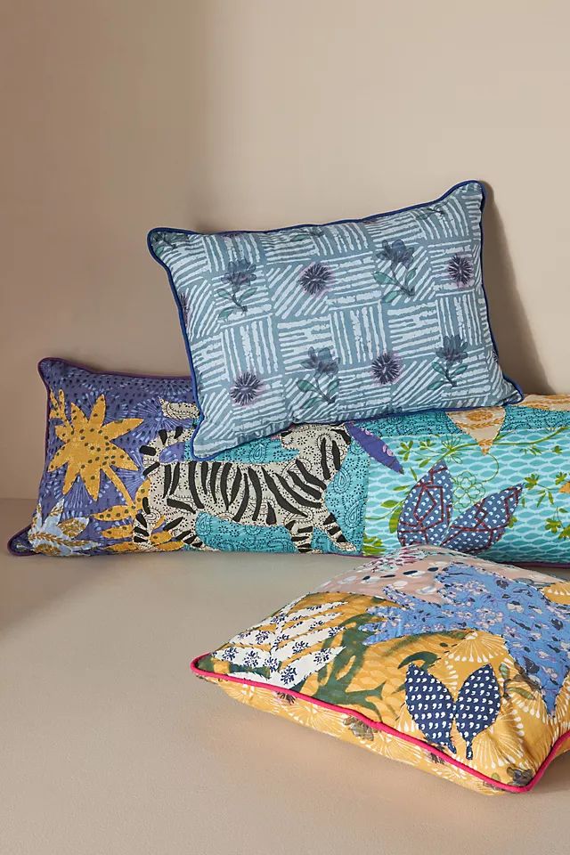 Upcycled Applique Eulabee Pillow | Anthropologie (US)