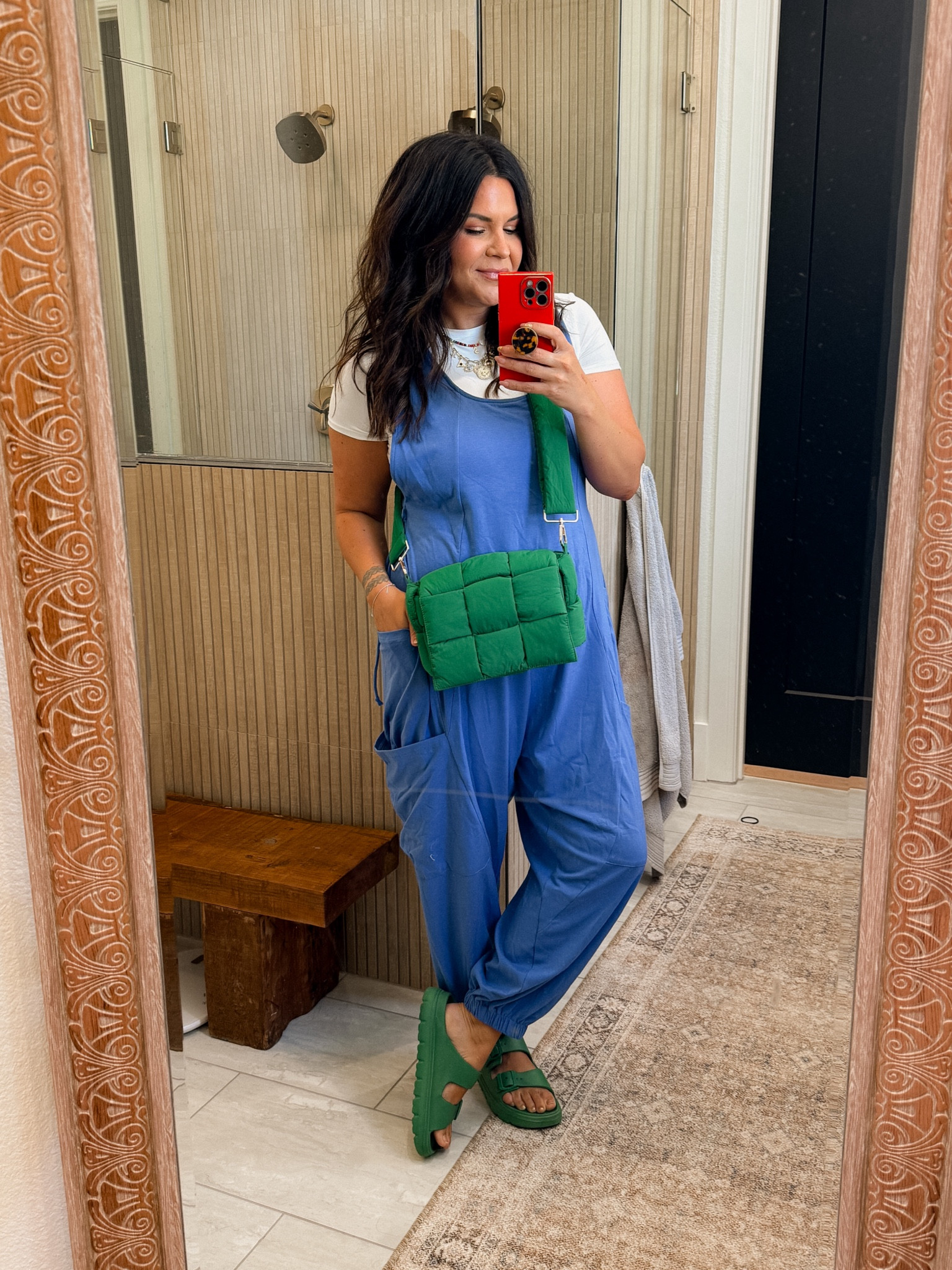 Prime day for! It’s all on sale! All cheaper than what I bought it for!! 👏🏼👏🏼👏🏼
Tee: XXL
jumpsuit: XL
SANDLAS: size up 1/2
Bag is 😮‍💨


#LTKStyleTip #LTKFindsUnder50 #LTKSaleAlert