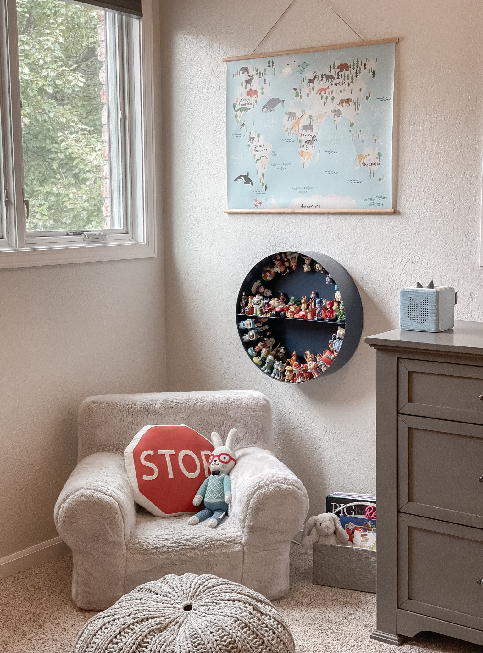 Metal shelf for Toniebox figures in a boys room  

#LTKunder50 #LTKhome #LTKkids