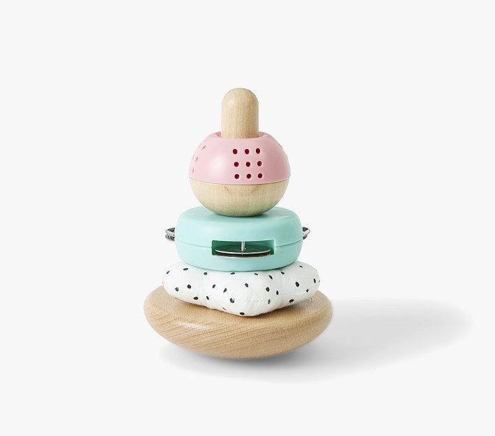 Hape Stacker Toy, Aqua Multi | Pottery Barn Kids