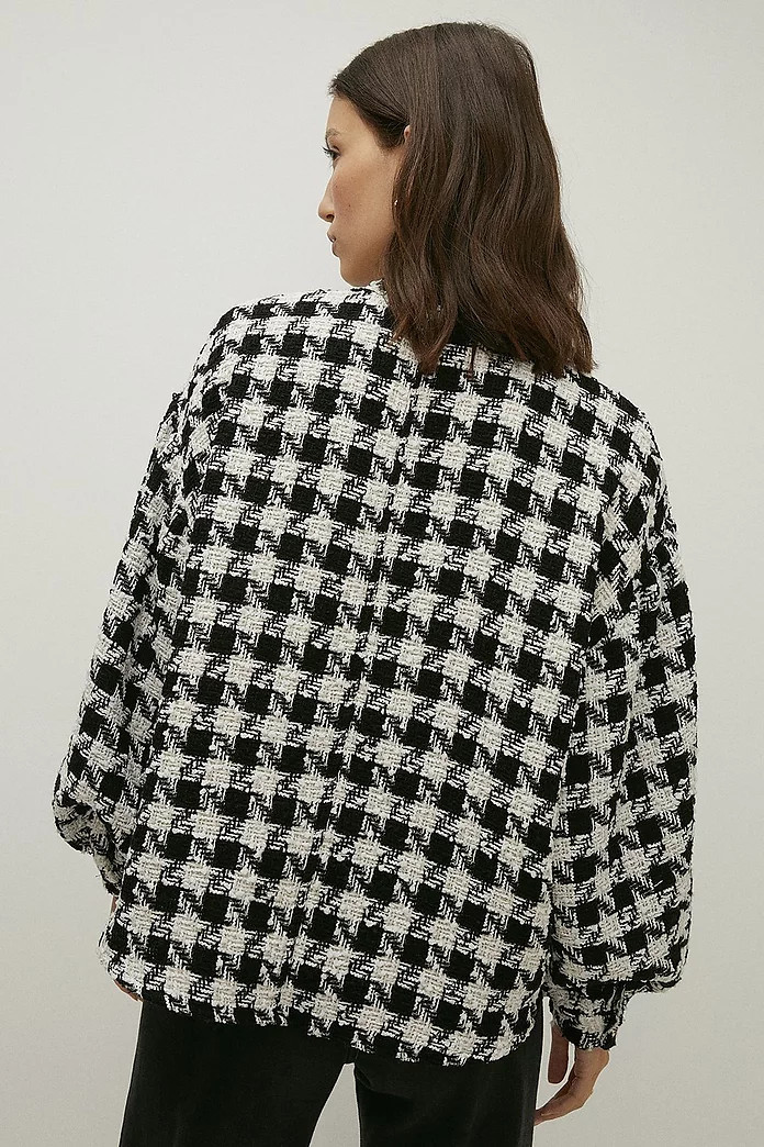 Boucle Tailored Overshirt | Oasis UK & IE 