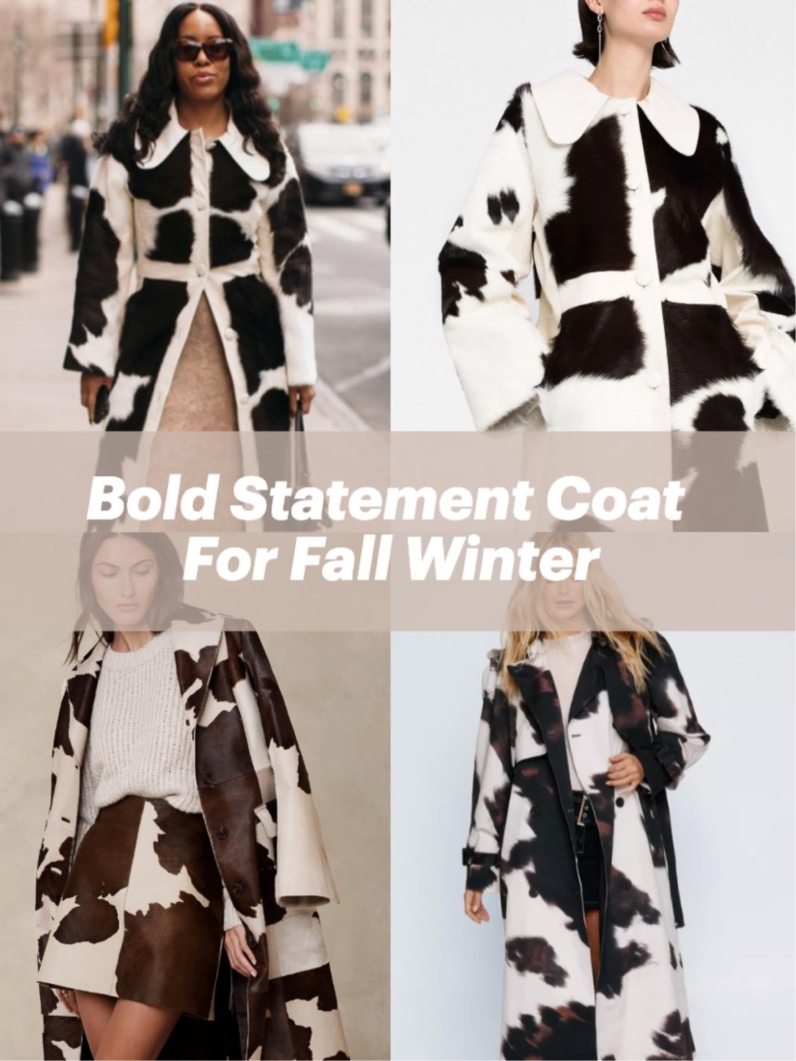 Stand out this fall and winter season in a cowhide/ cow print coat or trench

✨Follow me for must have essentials and statement pieces! 

#LTKstyletip #LTKover40 #LTKSeasonal