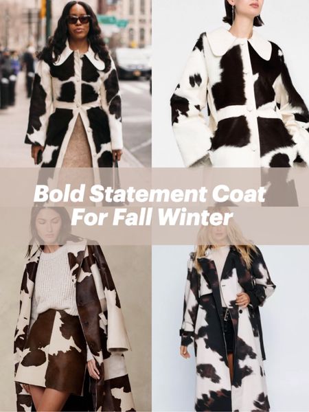 Stand out this fall and winter season in a cowhide/ cow print coat or trench

✨Follow me for must have essentials and statement pieces! 

#LTKstyletip #LTKover40 #LTKSeasonal