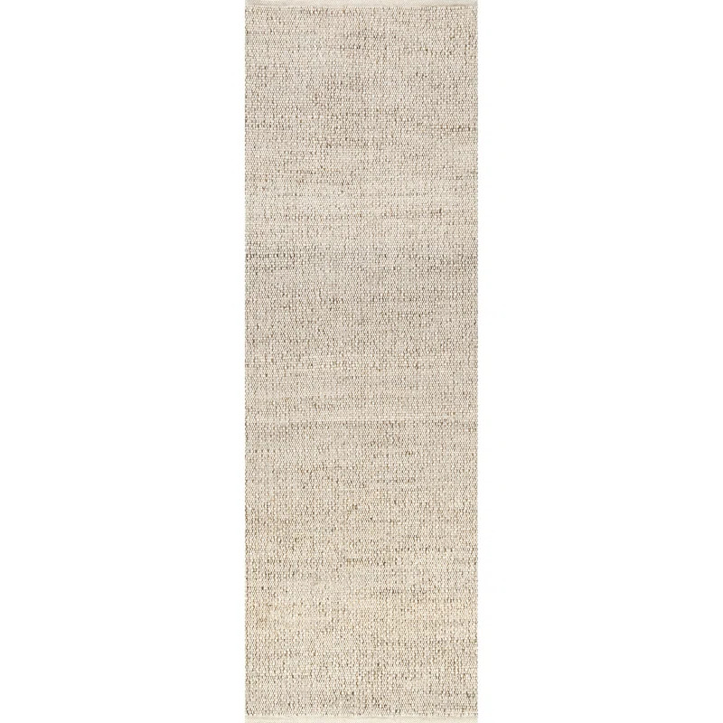 Helton Farmhouse Jute Blend Natural Tan Area Rug | Wayfair North America
