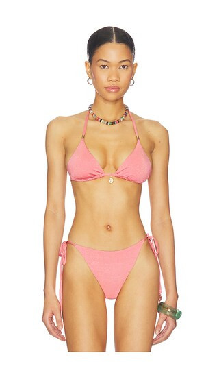 Show Me Your Mumu Tides Bikini Top in Coral. - size XS | Revolve Clothing (Global)