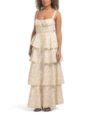 Provence Bloom Tiered Maxi Dress | TJ Maxx
