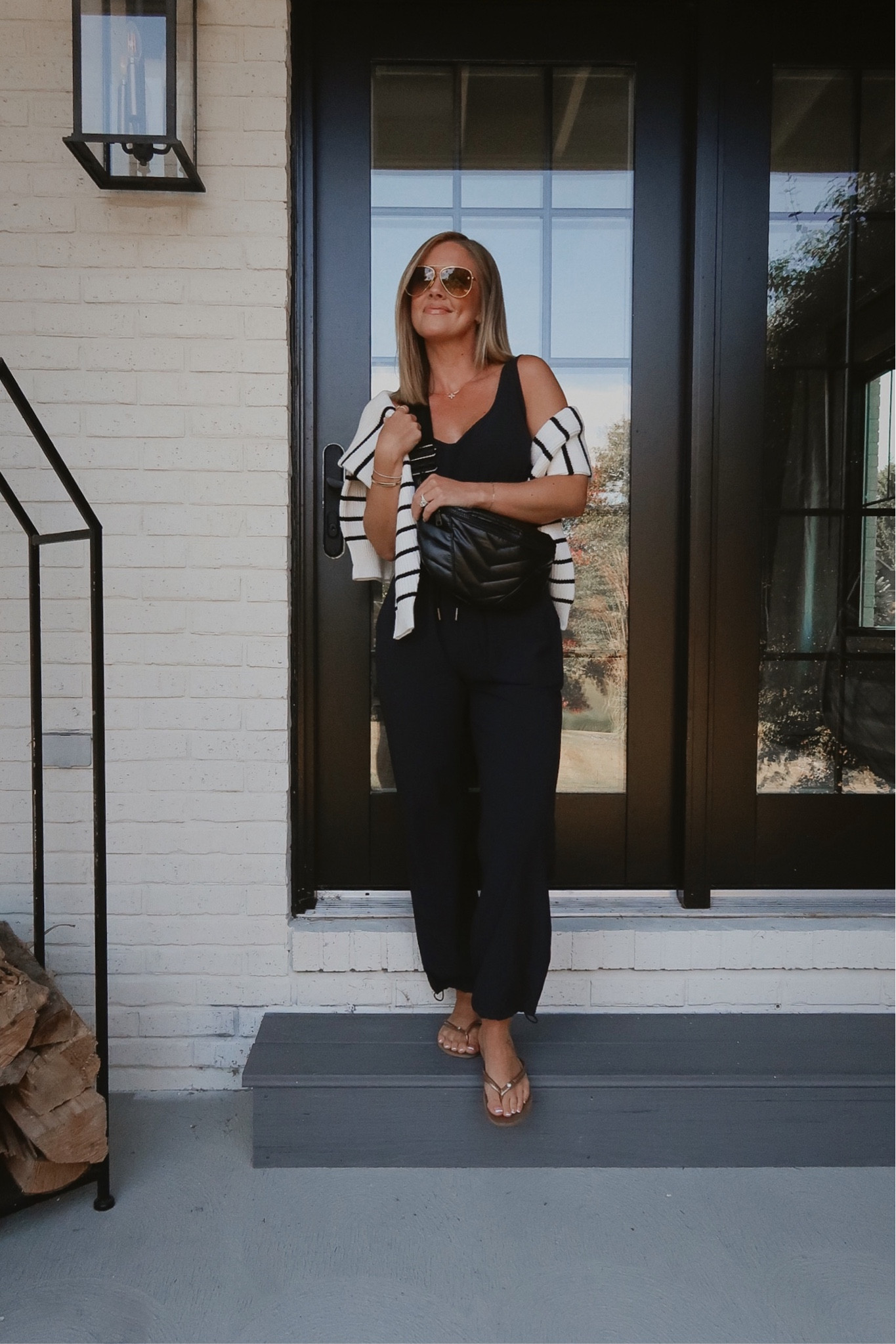 Favorite Amazon sweater (small) / XS short jumpsuit 🖤

#LTKfindsunder50 #LTKsalealert #LTKSale