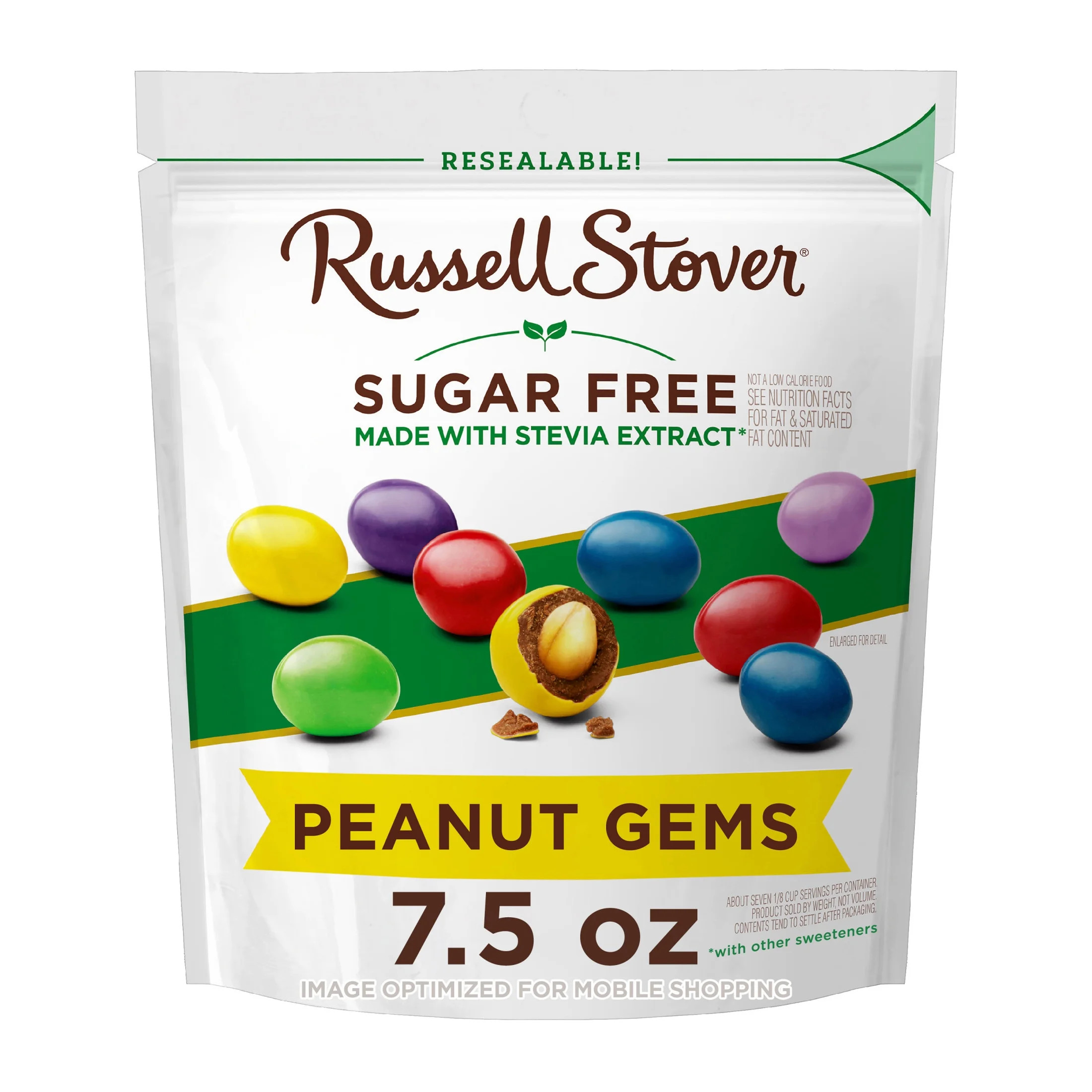 RUSSELL STOVER Sugar Free Chocolate Candy Coated Peanuts, 7.5 oz. bag | Walmart (US)