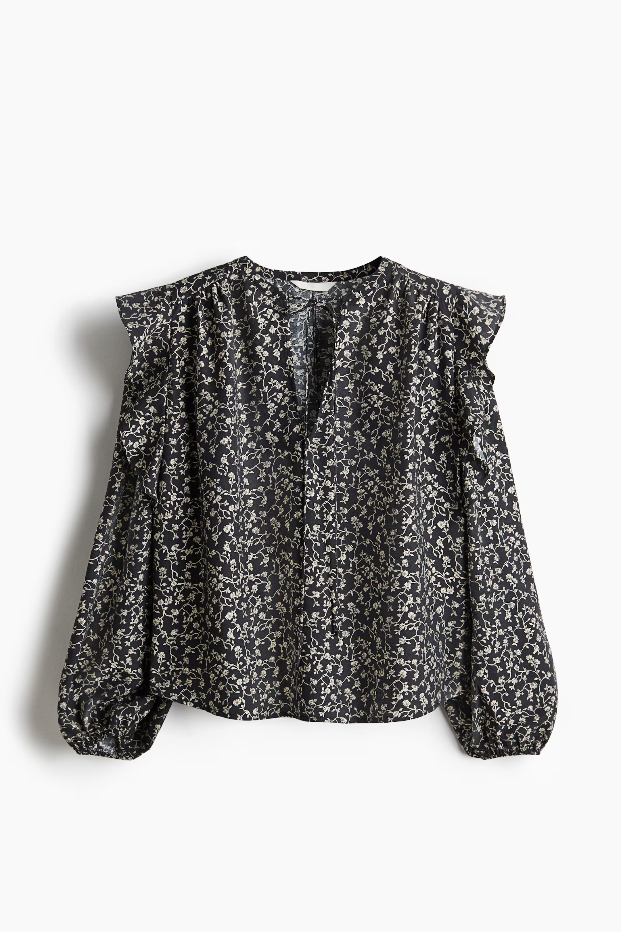Flounce-Trimmed Blouse | H&M (US + CA)