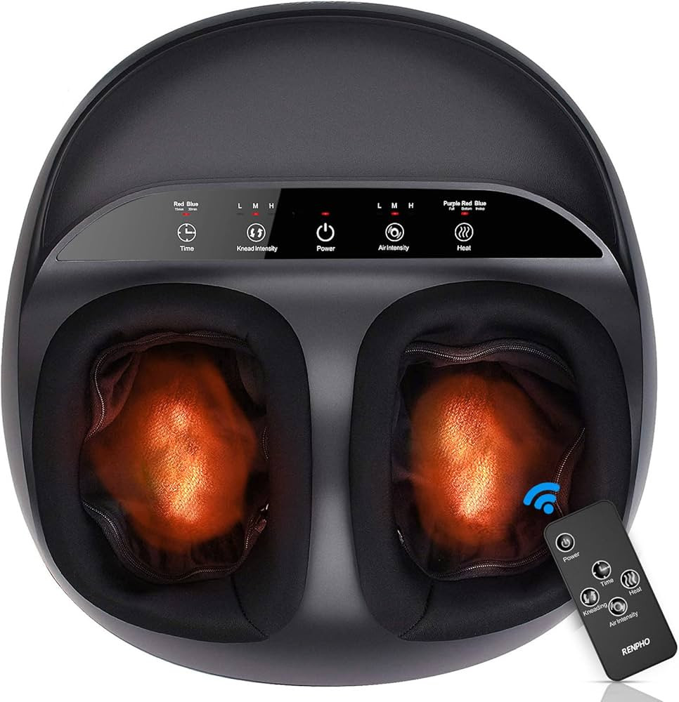 RENPHO Upgraded Heated Foot Massager Machine with Remote, Full Cover Heat, Shiatsu Deep Kneading,... | Amazon (US)