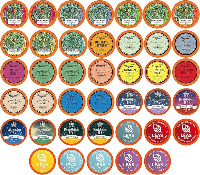 Two Rivers Assorted Tea Sampler Variety Pack for Keurig K-Cup Brewers, 40 Count | Amazon (US)