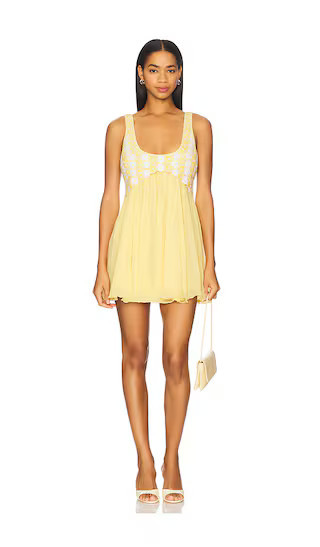 Camila Coelho Margarida Mini Dress in Lemon. - size M | Revolve Clothing (Global)