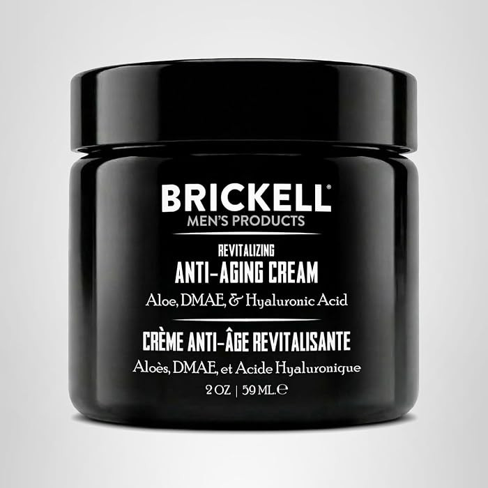 Brickell Men's Revitalizing Anti-Aging Cream For Men, Anti Wrinkle Night Face Cream To Reduce Fin... | Amazon (US)