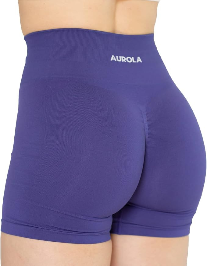AUROLA Intensify Workout Shorts for Women Seamless Scrunch Short Gym Yoga Running Sport Active Ex... | Amazon (US)
