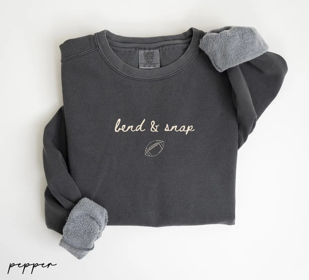 Comfort Colors® Bend and Snap Sweatshirt, Funny Football Mom Gift, Game Day Crewneck, Fall Footb... | Etsy (US)