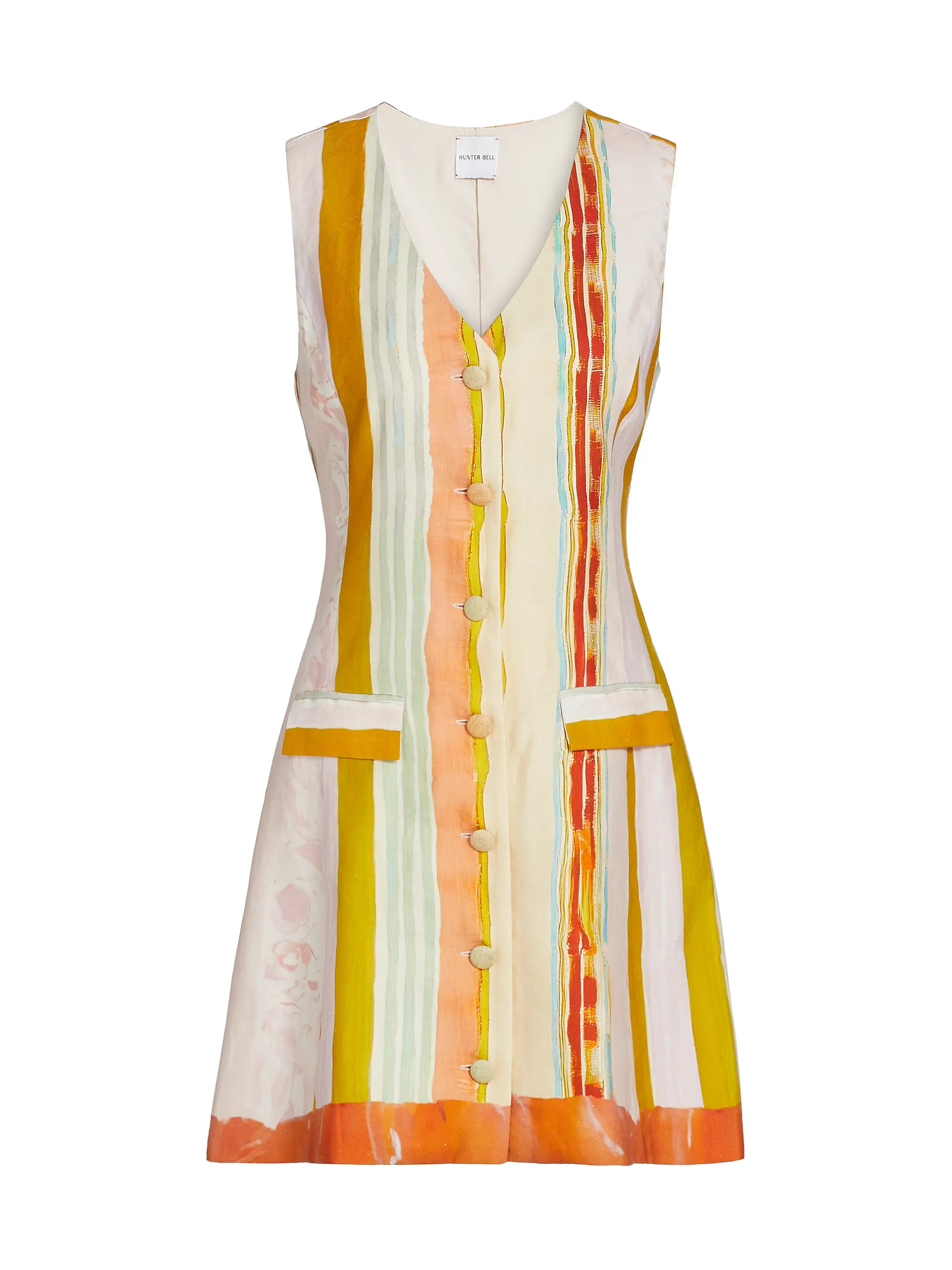Suni Striped Linen-Blend Shirtdress | Saks Fifth Avenue