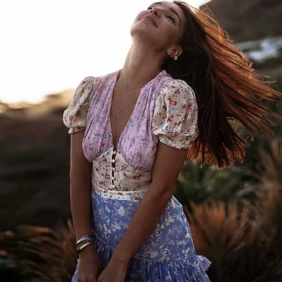 Chic Patchwork Summer Dress | Etsy | Etsy (US)