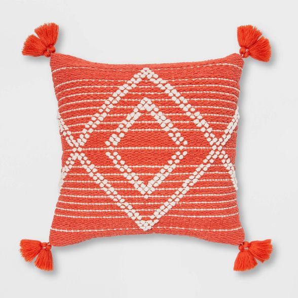 Embroidered Textured Diamond Throw Pillow - Opalhouse™ | Target