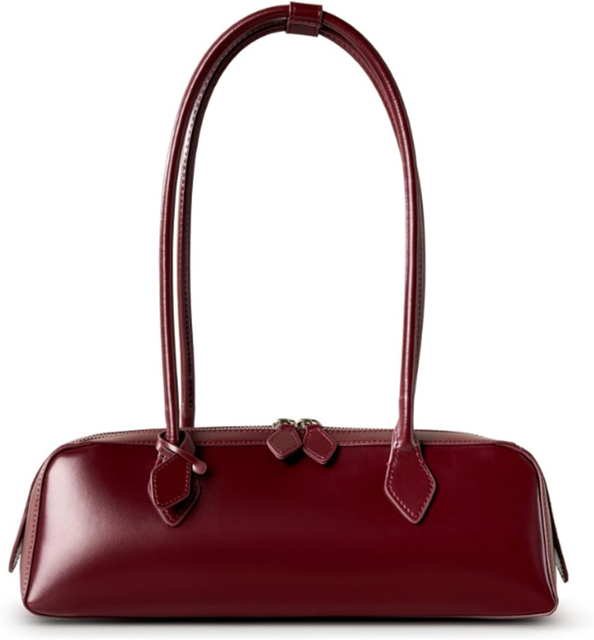 Top-Grain Cowhide Bowling Shoulder Bag, Women's Genuine Leather Barrel Tote Purse, Adjustable Strap Handbag | Amazon (US)